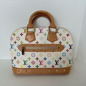 Louis Vuitton Monogram Multicolor Alma Bag White